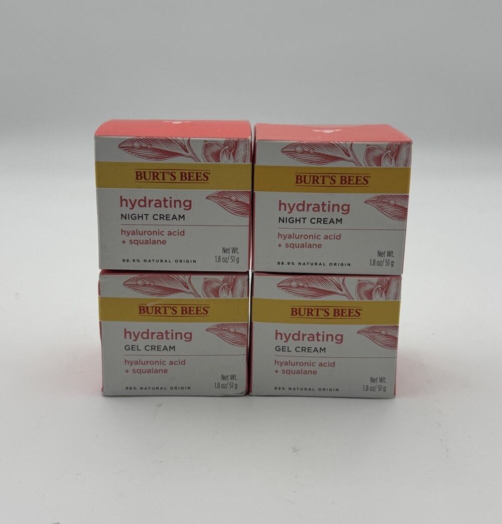 NEW Burt's Bees Hydrating Cream Hydrate & Glow Complex 1.8 oz SEALED [Lot of 4]